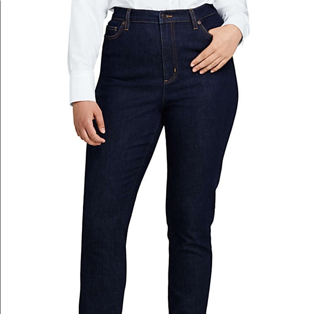 NWT Lands End Plus Size 22W High Rise Jeans